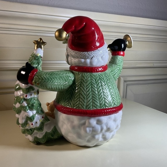 Fitz And Floyd Omnibus 1993 Snowman Pitcher Trumpet Christmas Tree Teddy Bear - Picture 9 of 10